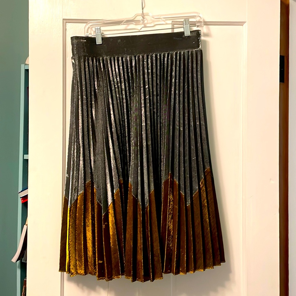 Metallic midi skirt from Anthropologie, Medium